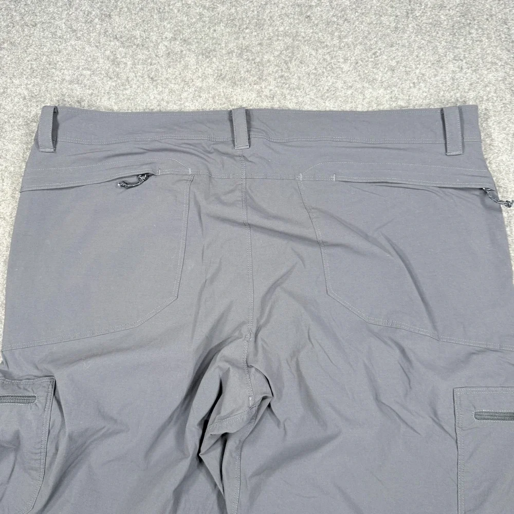 LL Bean Vista Camp Pants Mens 40x32 Gray Nylon Spandex Hiking Cargo 506421
